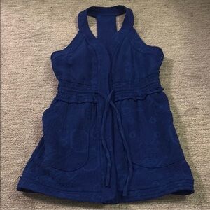 Zara Woman Midnight Blue Textured Top